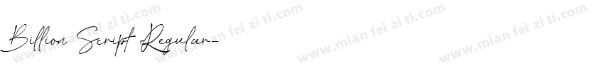 Billion Script Regular字体转换
